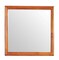 Contemporary Home Living Wooden Framed Square Dresser Wall Mirror - 38" - Light Brown
